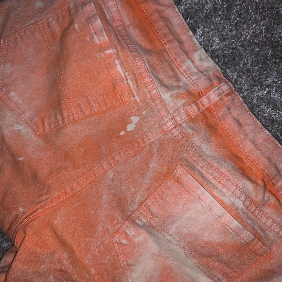 Arizona Jeans Co Orange & White Jean Shorts - Picture 8 of 8